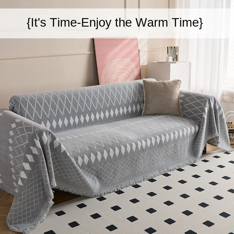 Blankets Knitted Nordic Sofa Towel Bohemia Sofa Cover Full Blanket Striped Room Bedside Home Decoration Picnic Carpet