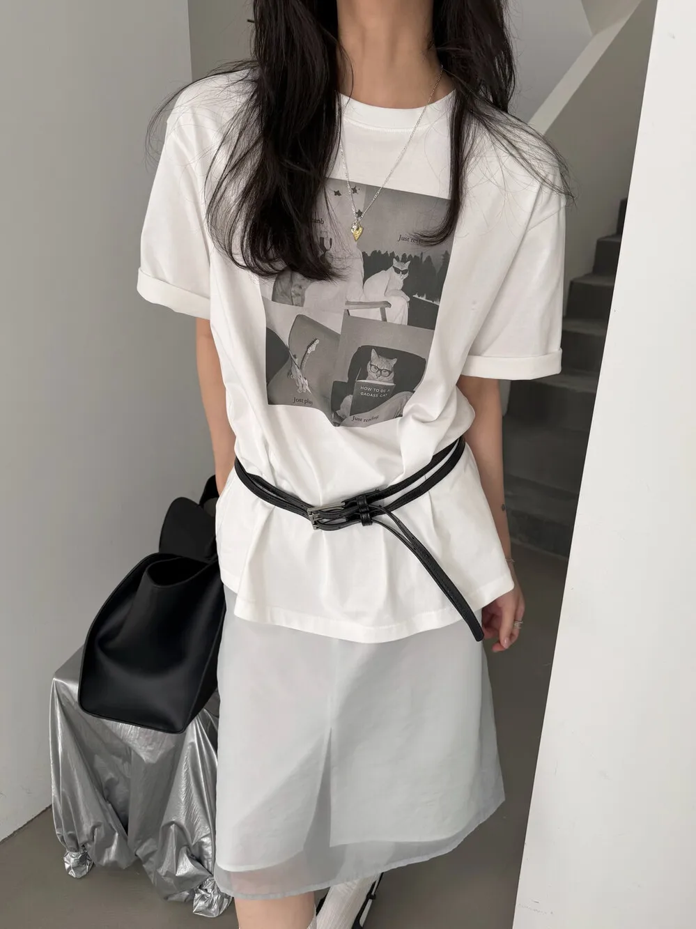 

Женская футболка Lilian EVE Summer Feel Loose с коротким рукавом и принтом, повседневный стиль, удобный крой