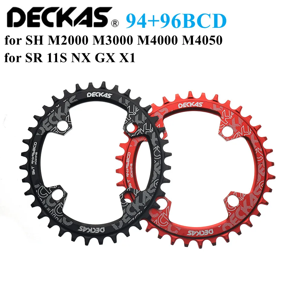 DECKAS 94+96 BCD Bicycle Chainwheel Round/Oval 32T 34T 36T 38T MTB Bike Chainring Mountain Crown for M4000 M4050 GX NX X1 Crank