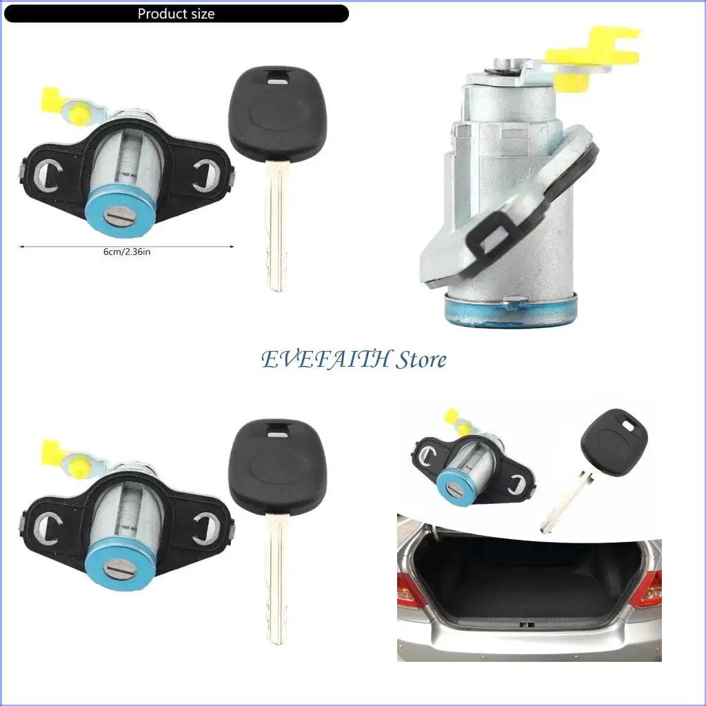 

124B Rear Trunk Lock Cylinder Secure Vehicle Storage Boot Lock Mechanism for EX S253
