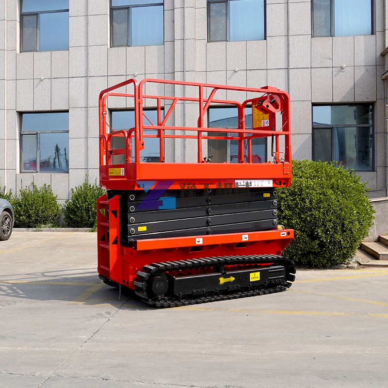 EPT1012 8M 10M 12M 14 M Solid Tyre Four Wheels Electric Battery Scissor Lift Platform