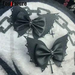 Gothic Lolita cosplay Y2K girl Harajuku Girl women devil bat wing pins Punk cross hairpin headdress angel punk aid pins hair pin