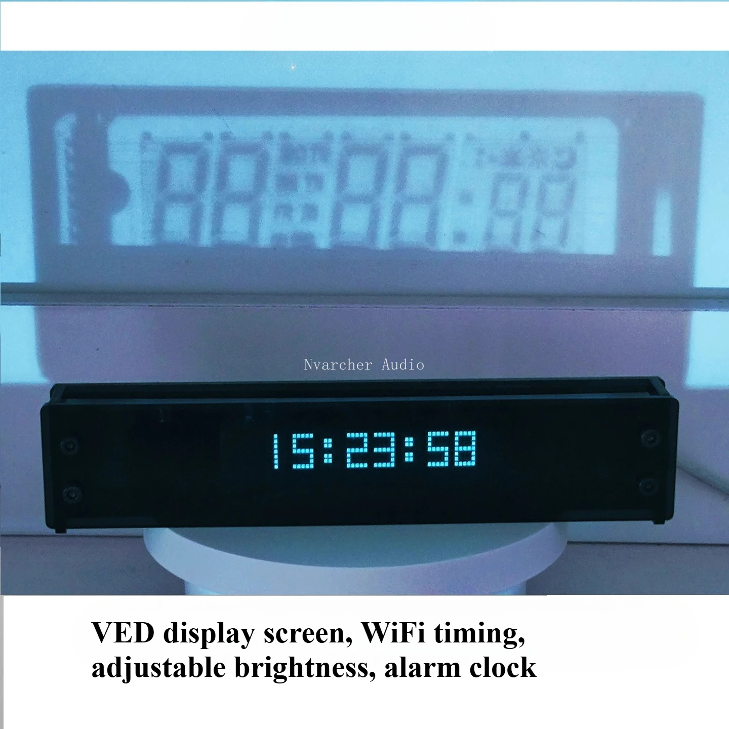 VFD Clock Creative Page Turning Clock Real-time Display Vacuum Fluorescent Display Screen WIFI Timing Automatic Calibration