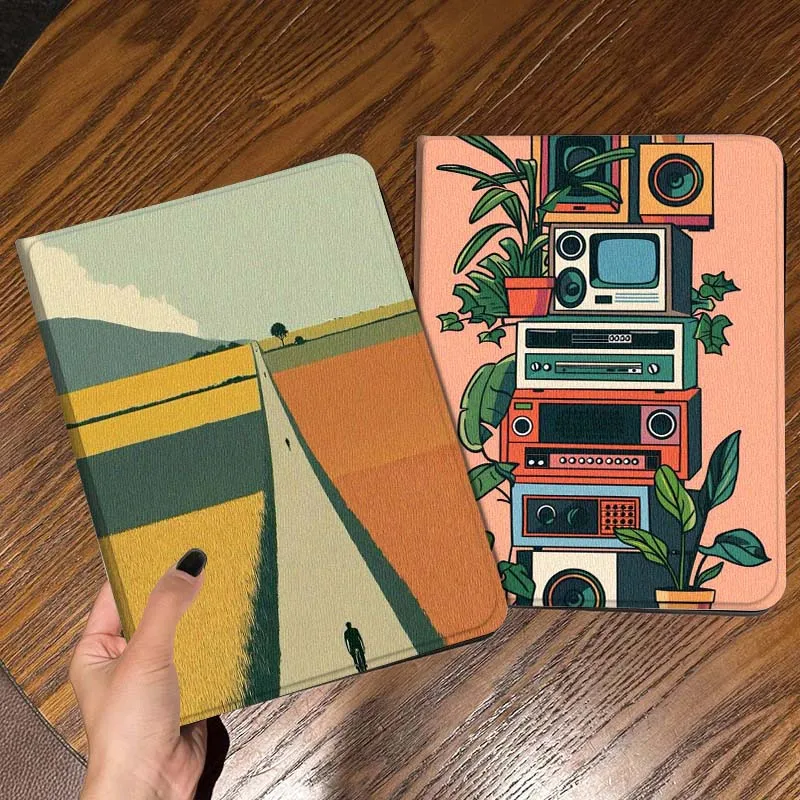 

Lonely Road Field Walk Tablet Case For Apple iPad Air Pro mini 1 2 3 4 5 6 7 8 9 11 M2 M3 M5 M4 5th 6th 7th 10th 11th Gift