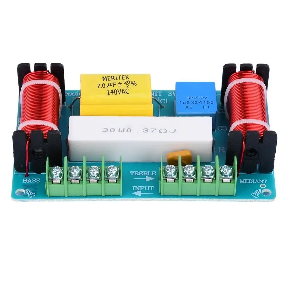 

3 Way Audio Frequency Divider Stereo 980Hz-5000Hz Frequency Divider DIY Hifi Midrange DIY Speaker Filter Circuit Home Theater