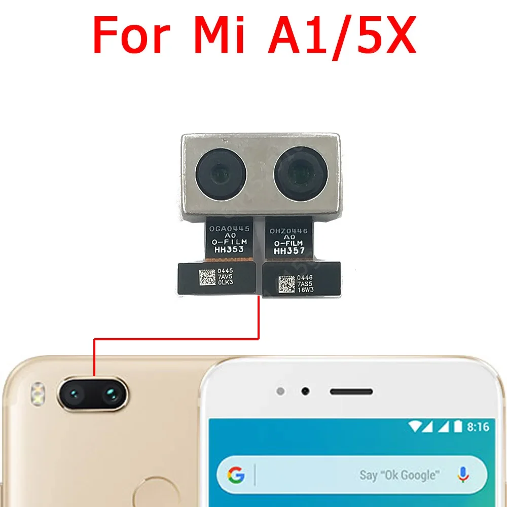 Rear Back Camera For Xiaomi Mi A1 5X A2 Lite 6X A3 Max 2 Mix 2S 3 Camera Module Backside View Replacement Spare Parts