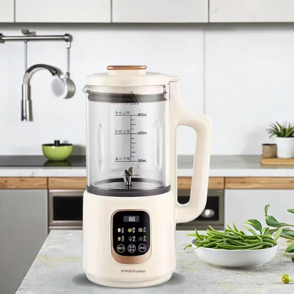 

Royalstar Modern Style Time-saving Soybean Milk Machines 6-blade Three Dimensional Steel Blades Oat Milk Maker
