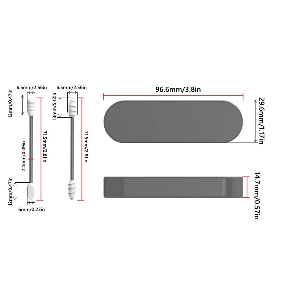 1 Set Tampone di cotone in silicone multiuso a doppia estremità Tampone di cotone per trucco multicolore in silicone Trucco Earpick impermeabile