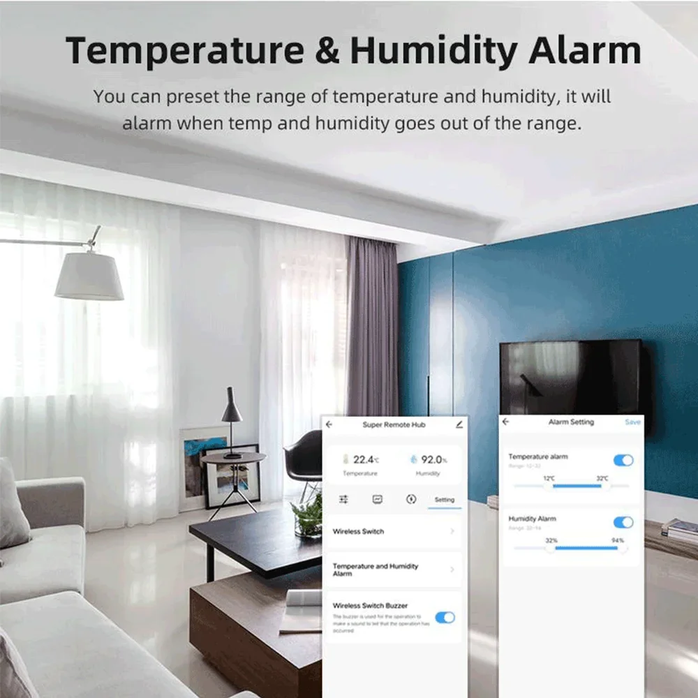 Tuya WiFi Supper IR Remote Control for Smart Home TV AC Works with Alexa Google Home Yandex With Temperature Humidity Sensor