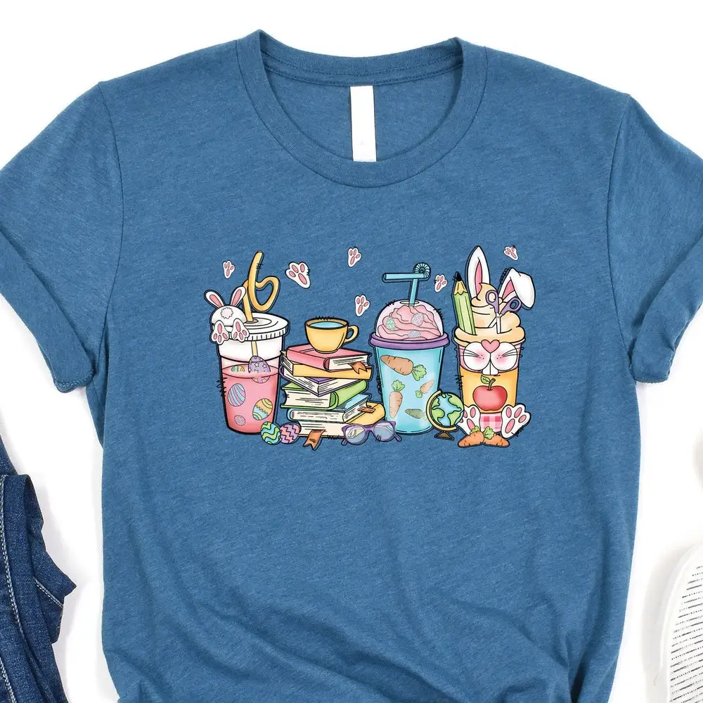 Cute Easter T Shirt Teacher Funny School Student Party Happy