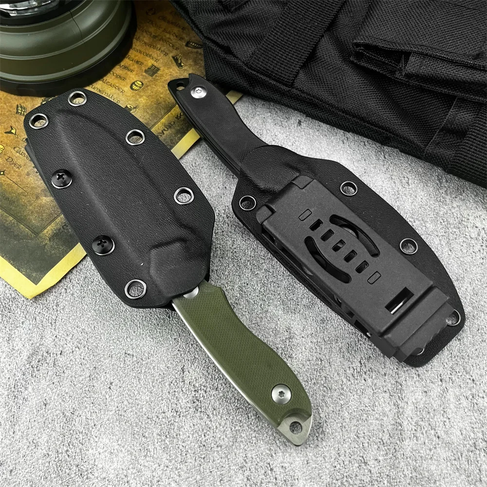 2025 الدفاع عن النفس سكين ثابت 8Cr13Mov بليد G10 مقبض صلابة عالية في الهواء الطلق أدوات تكتيكية لحفظ الحياة السكاكين التخييم الصيد أداة