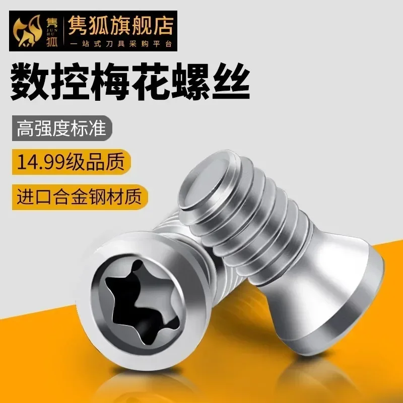 Plum blossom hexagonal screw, high hardness 14.9 grade M2.5 milling cutter shank, cutterhead screw 16.9 grade screw