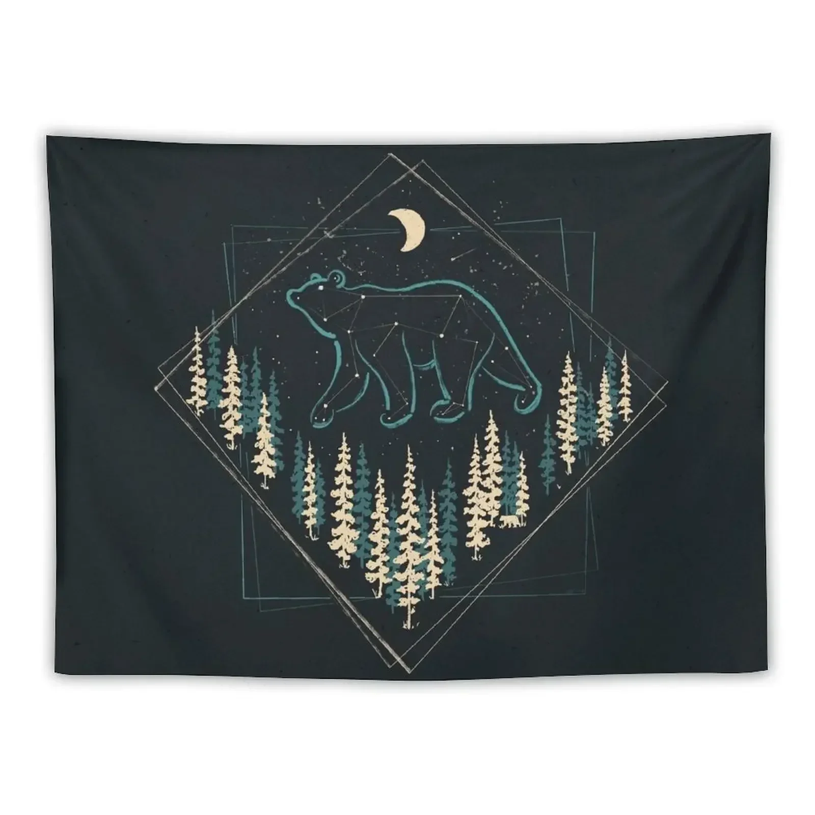 The Heaven's Wild Bear Tapestry Funny Aesthetic Home Decor Wallpaper Cute Room Things Tapestry