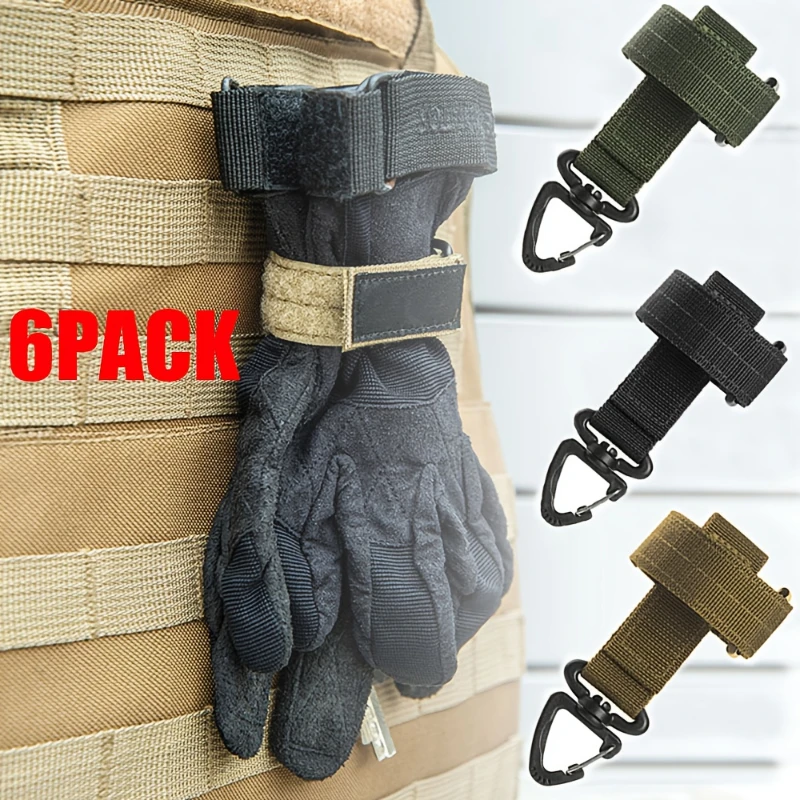 1/3/6 Pcs New Multi-purpose Nylon Gloves Buckle Tactical Glove Hook Safety Clip Outdoor Hiking Climbing Rope Storage Accessories