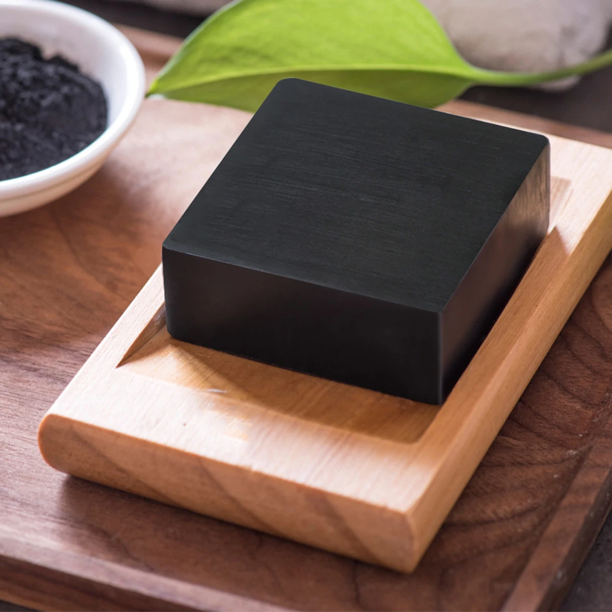 

Bamboo Charcoal Handmade Soap Facial Cleansing Deep Smoothing Impurities PH Balancing Coconut Oil Body Beard