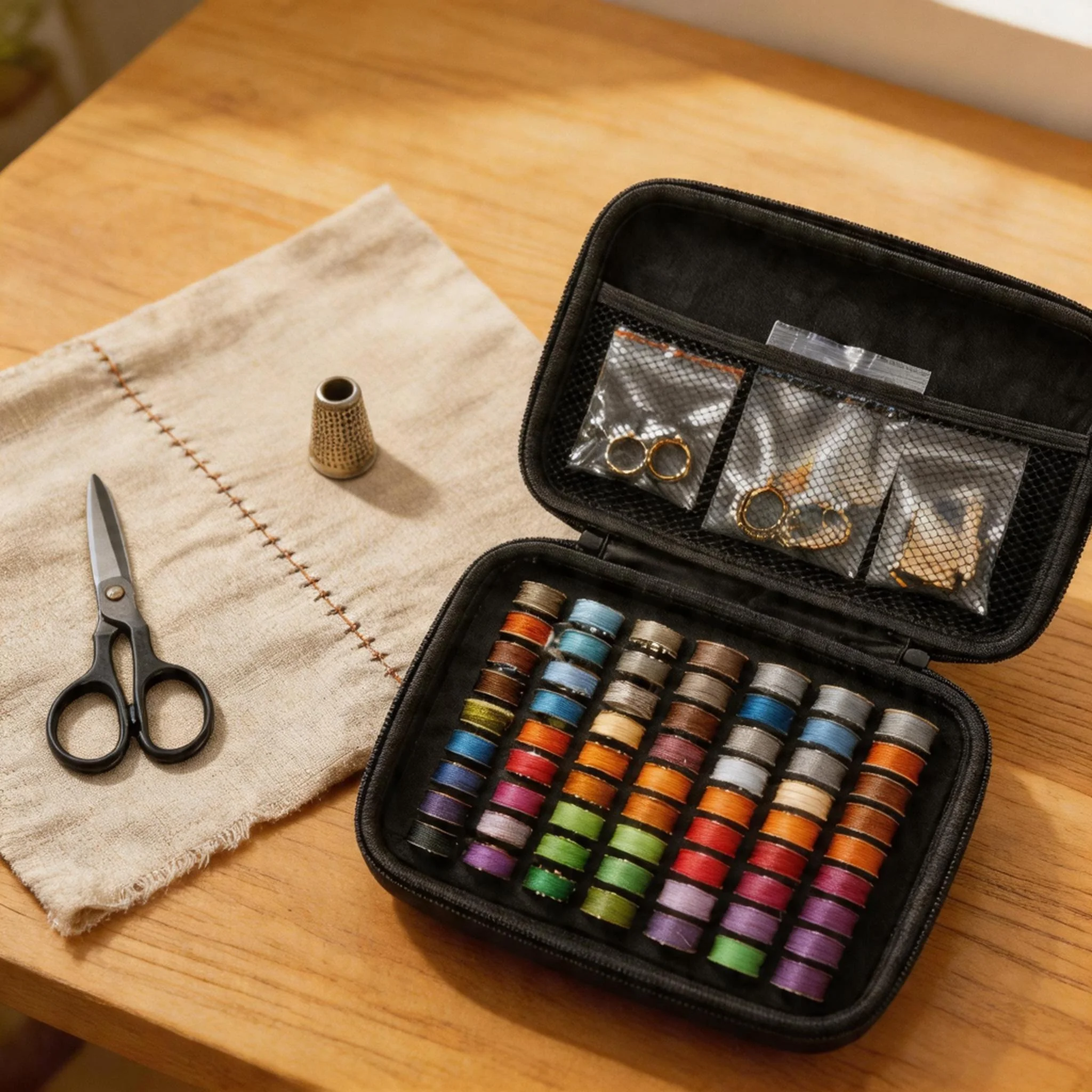 Nähsets DIY Multifunktionales Nähbox-Set für Handquilten Nähen Sticken Faden Nähzubehör Nähsets