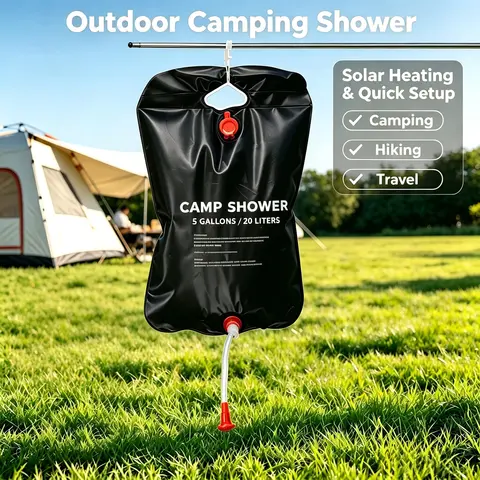 20L/40L Foldable Camping Shower Water Storage Bag, Portable Outdoor Water Container for Camping Picnic Hiking & Outdoor Travel