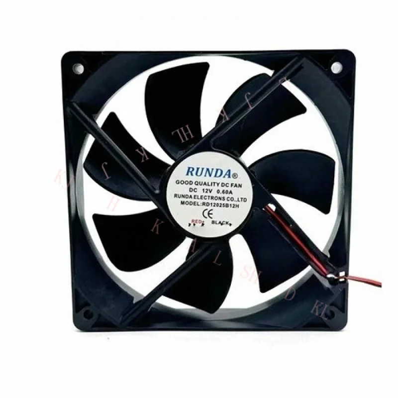 

N НОВЫЙ ДЛЯ RUNDA 12 см RD12025B12H DC12V 0,60A двухпроводной вентилятор с двойным шариком