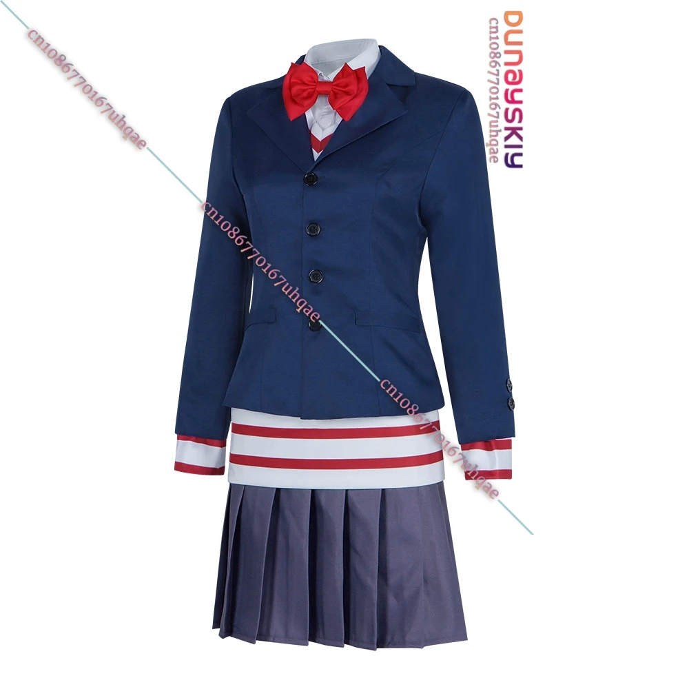 أنيمي دان دا دان آيرا شيراتوري تأثيري حلي JK الزي المدرسي تنورة شعر مستعار قناع مجموعة 2025 هالوين عيد الميلاد حفلة لعب الأدوار