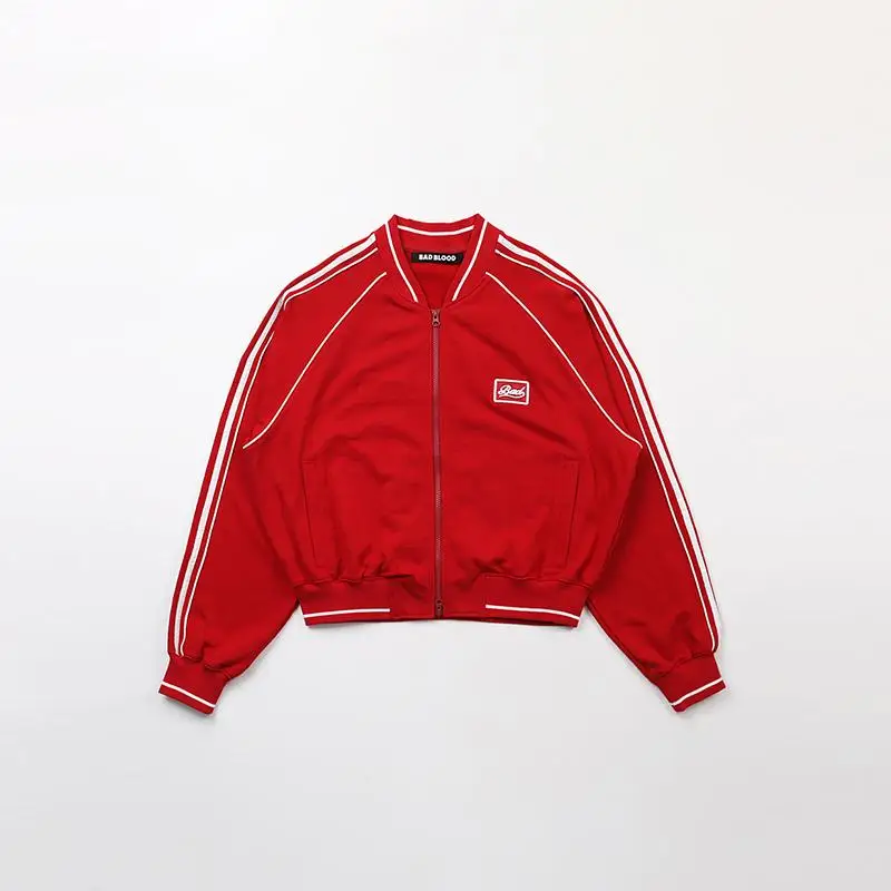 Américain rétro Baseball Jaet fermeture éclair vêtements d'extérieur décontractés hommes femmes coton Ba broderie Faionable ort manteau pour les femmes