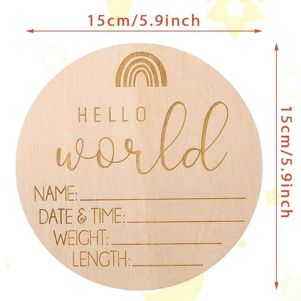 Newborn Wooden Small Sign Hand and Foot Prints Baby Shower Party Friends Family Blessings Gifts Souvenirs Child Growth Marks