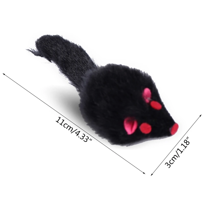 Rattle Mouse Toy for Pet for Cat Plush Squeak for Play Catch Interactive Mic Dropship