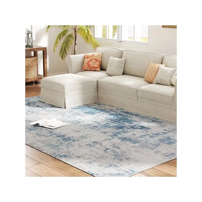 

Rug - Shipping Product for Home Decor, Area Rug in Various Sizes for Living Room and Bedroom, Soft and Cozy Design, Easy to