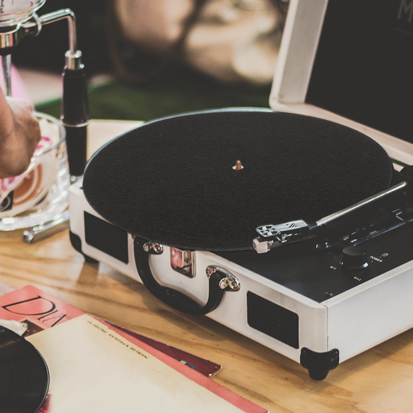 

2Pcs Vinyl Record Protective Pads Non Slip Turntable Mats Disc Anti Scratch Vibration Reduction Record Player Accessories