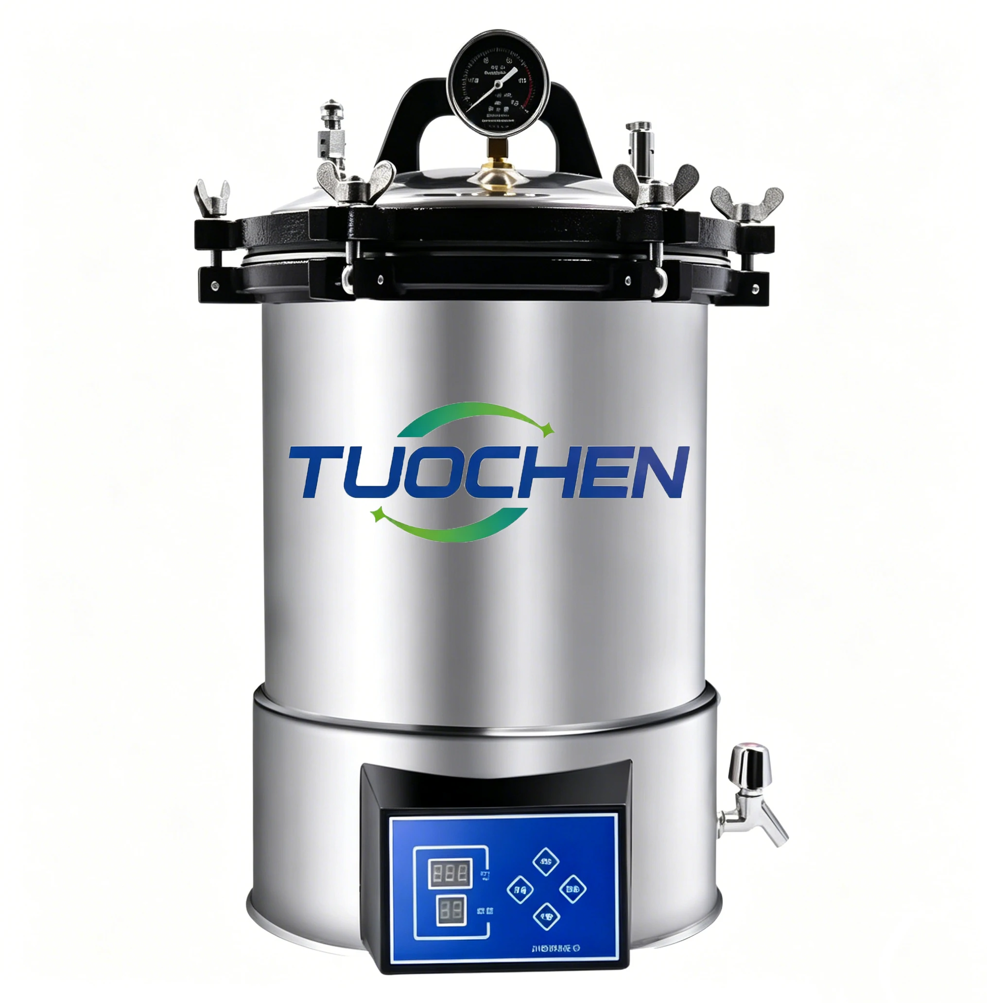 High-Temperature Steam Food Sterilizers Machines For New High Efficiency 24L Autoclave Overheat Protection Composite Processing