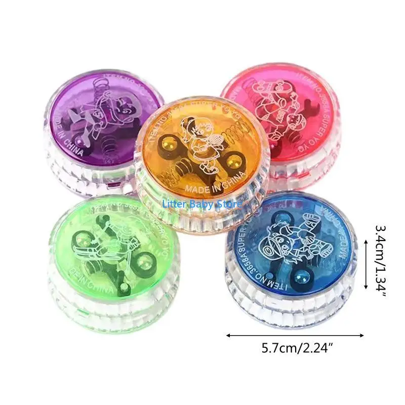 N80C YO YO TOY LED وميض YO YO BALL COLL TONGROTED YO-YO TOY لطفلة Toddler عالية الاستجابة YO YO BALL Street Toy
