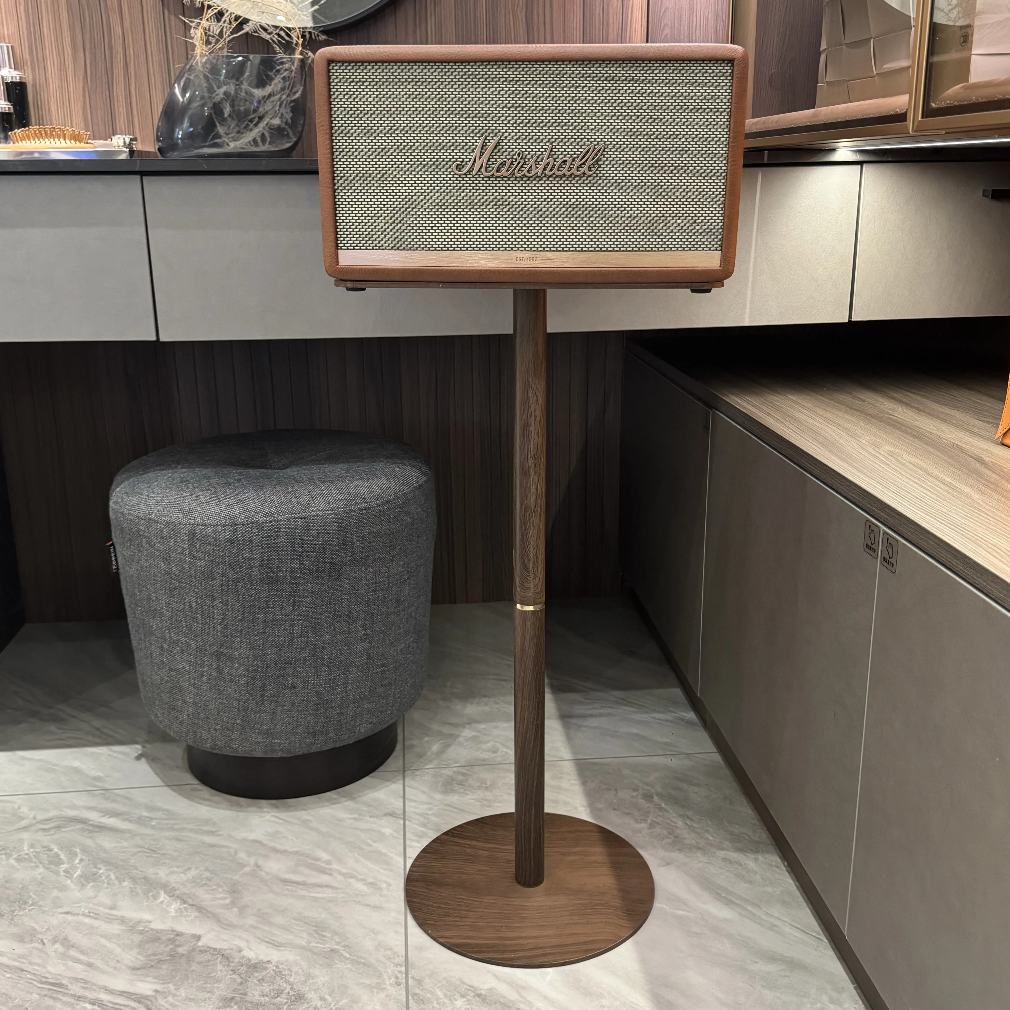 مناسبة لقوس مكبر الصوت الخشبي المعدني من Marshall Base acton/stanmore/woburn