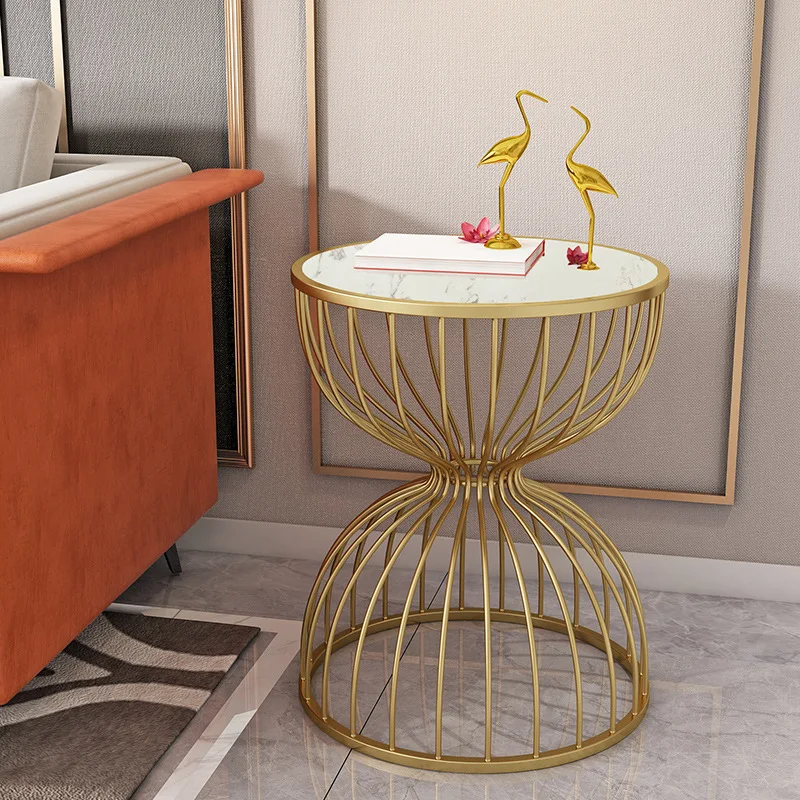 Creative Iron Art Hotel Bedside Table Small Round Table