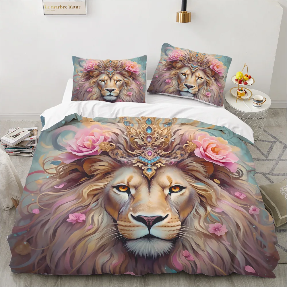 2/3pcs bedding set Digital Print Comfortable Duvet Cover for Home Bedroom Decoration, 1 Duvet Cover and 2pillowcase with Zippers