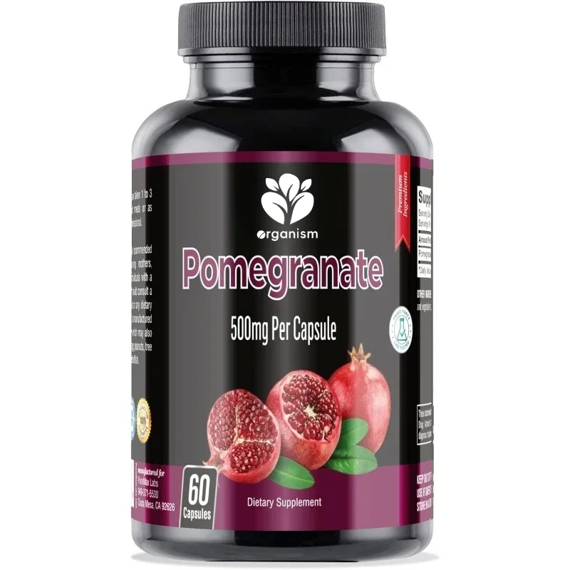 Pomegranate Capsules - 500mg, antioxidant superfood - 60 Capsules