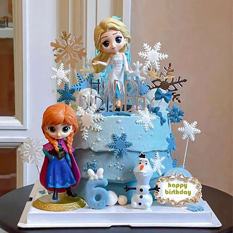 

Princess Frozen Theme Cake Decorations Anna Aisha Cake Topper For Kids Girls Baby Shower Birthday Party Cake Decoration Supplies