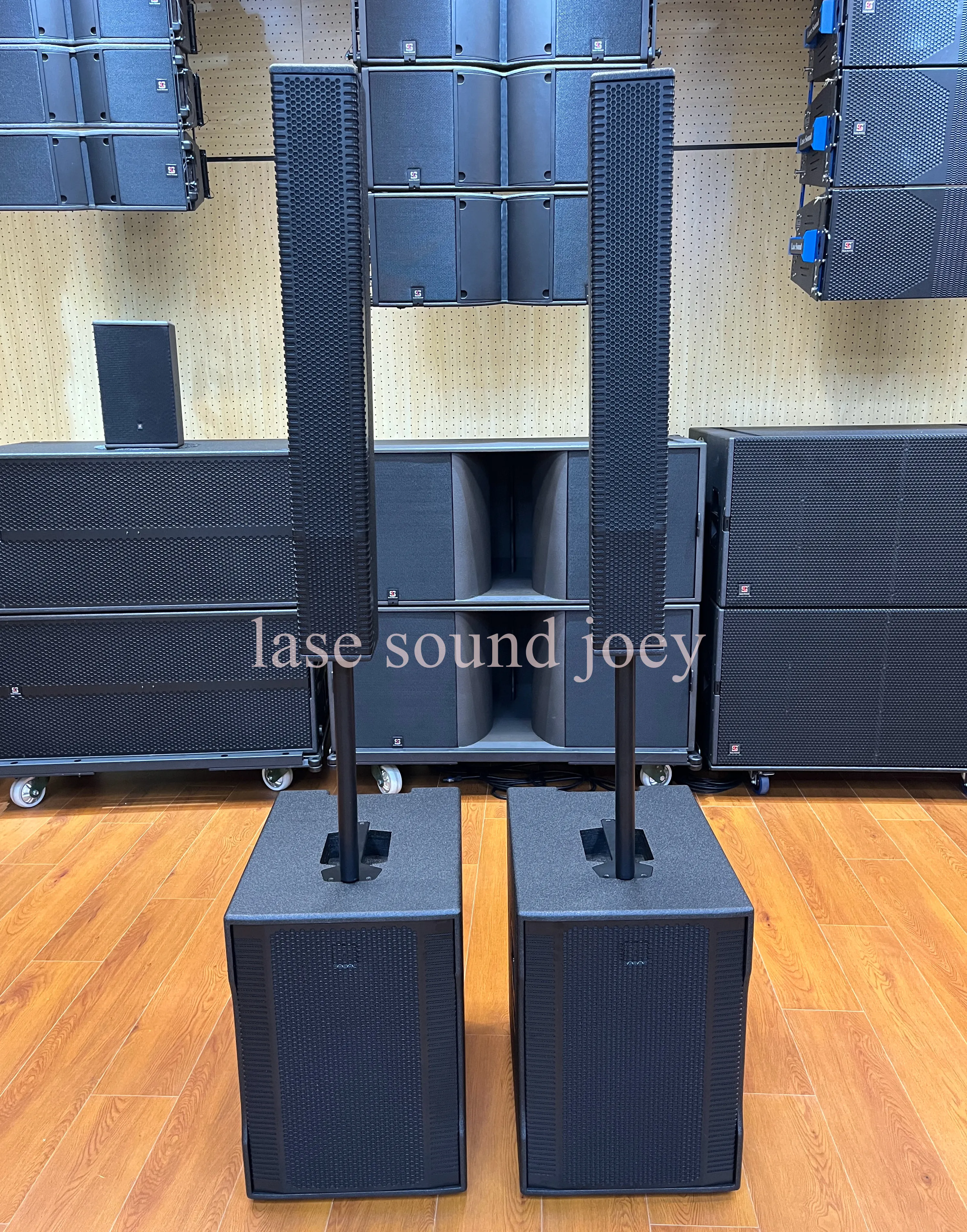 Professional Audio EEVO X12 DJ Party Stage Sound Line Array 2 X 2 Column Array Speaker 15 Inch Active Subwoofer PA System