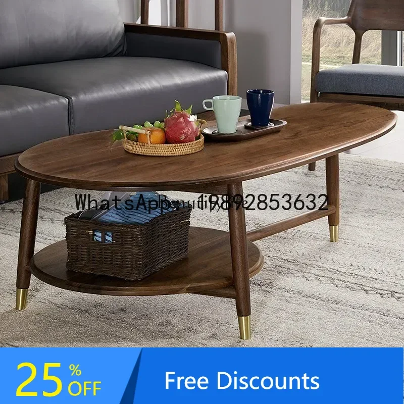 

solid wood coffee table Modern simple North American black walnut coffee table