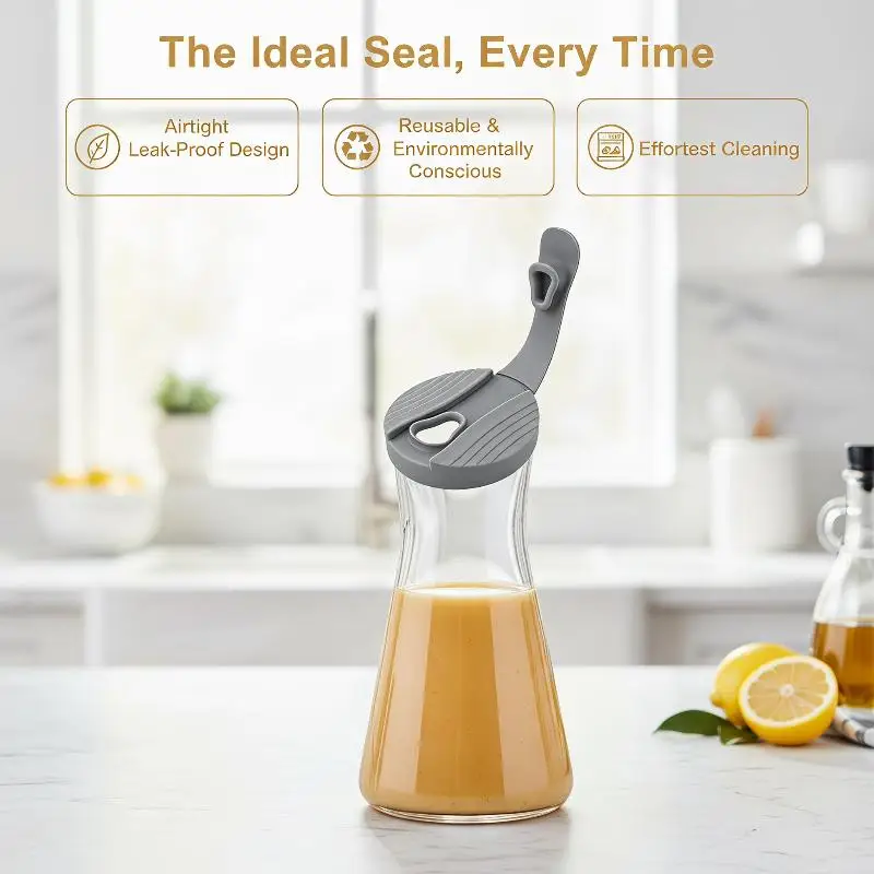 Leak Proof Reusable Silicone Replacement Pour Spout Lid Food Safe Seal Cap for Kitchen Wine Bottles  Jars