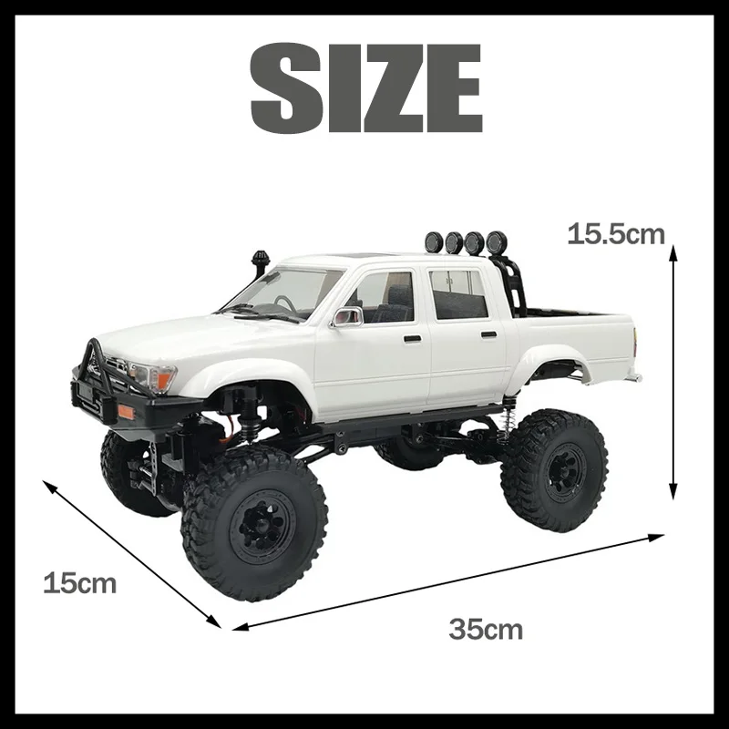 WPL C64-1 Car Remote Control Pickup Truck Rock Crawler Rc Auto Car Off-Road  4wd 1/16 2.4g With Led Light Kid Adult Toy Gift - AliExpress 26