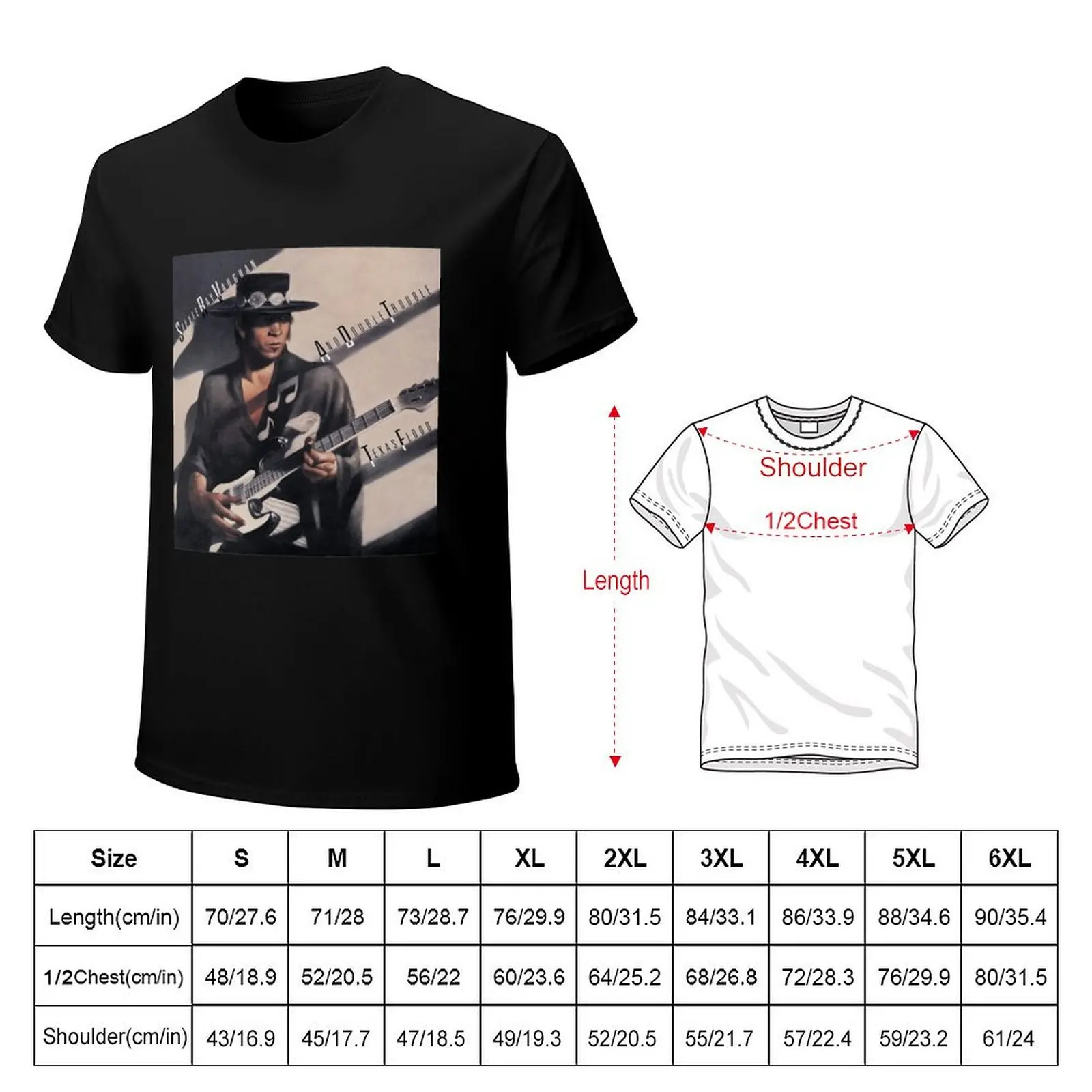 Texas Flood Stevie Ray Vaughan T-Shirt t shirts for man pack cotton T-Shirt