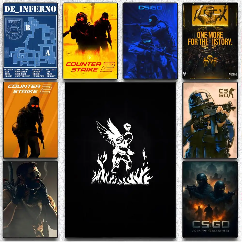 game shooter C-Cs2 Poster Artistic Instant Peel-Off Wall Decor Atmosphere Setter for Bedside & Shared Room