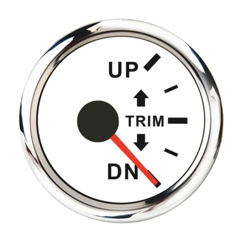 Marine Trim Tilt Gauge Stainless Steel Front Cover Dustproof Meter for Boat Outboard Engine Accessories