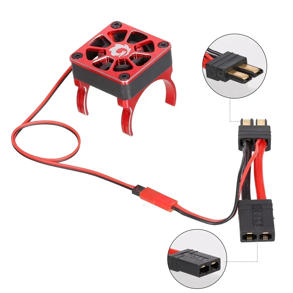 RC model accessories electric car brushless carbon brush motor radiator cover+cooling fan for TRX-4 SCXI10 RC4WD RC car 540 550