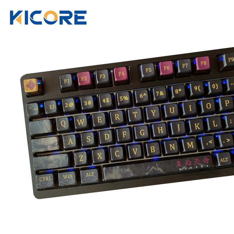 Keycaps are transparent on all sides and face the theme of destiny. Keycaps are suitable for mechanical keyboards