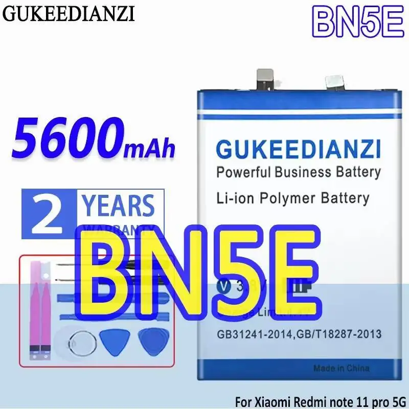 

Долговечный аккумулятор мобильного телефона для Xiaomi Redmi Note 11E Pro Poco X4 5G, прочный, 5600 мАч, BN5E