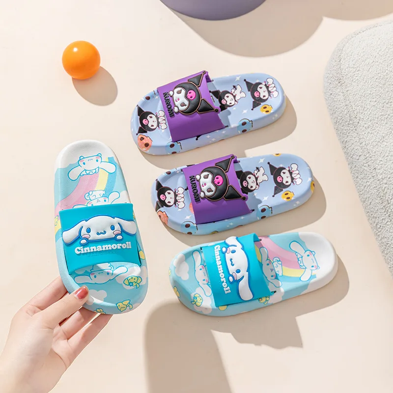 Hello Kitty Kuromi Slippers  Non-Slip for Home Use   Indoor Slippers for Students   Cute Thong Sandals