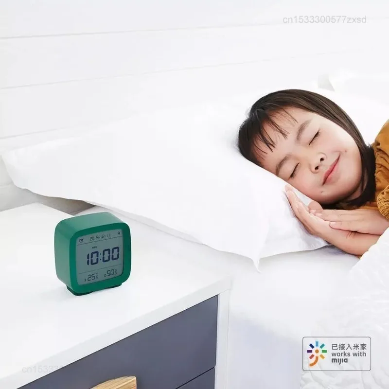 Imagem -03 - Xiaomi-qingping Despertador Bluetooth Sensor de Temperatura e Umidade Medidor Luz Noturna Ajustável Trabalhar com o Aplicativo Mijia Casas Inteligentes