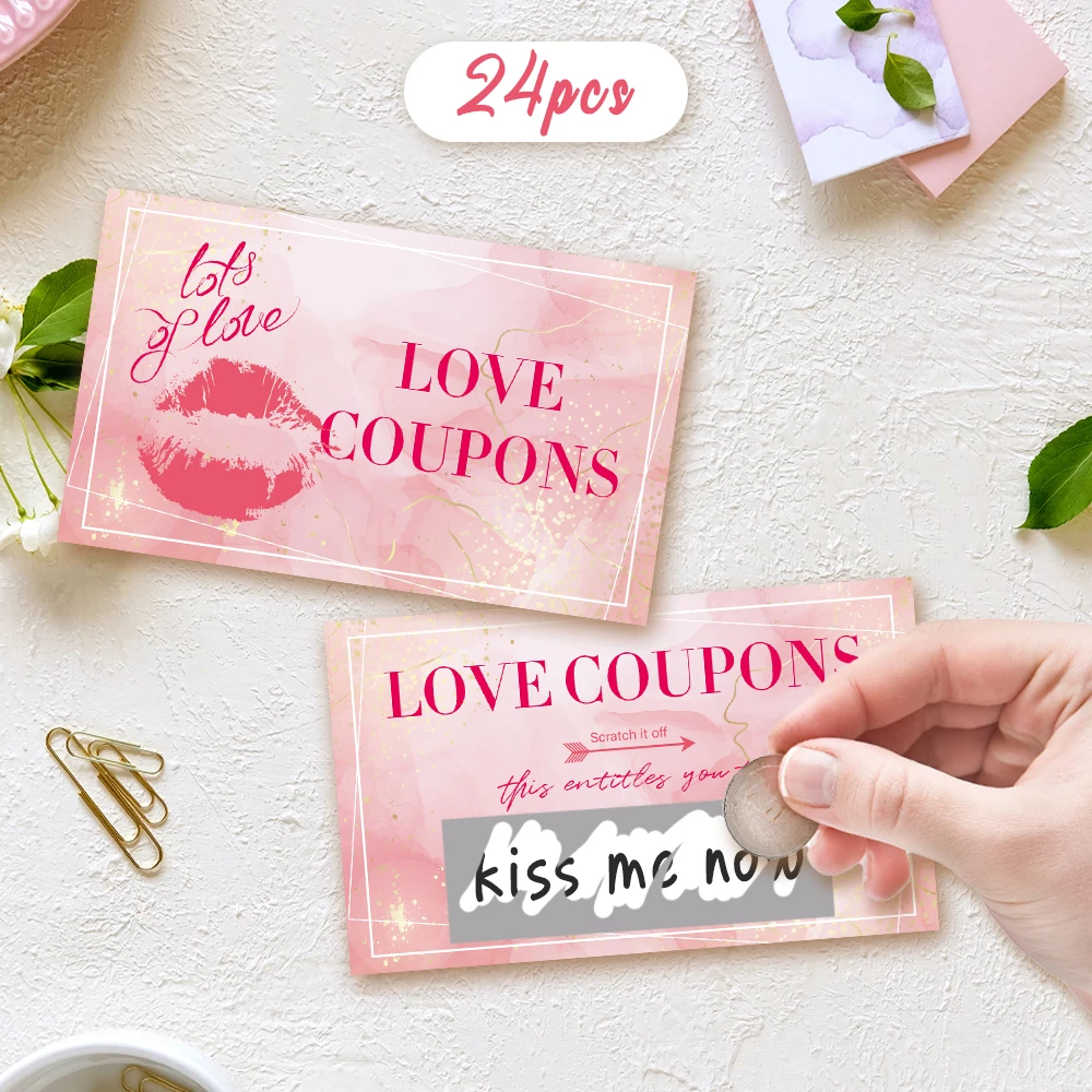 24 قطعة من بطاقات الملاحظات الفارغة، بطاقات خدش للزوجين، بطاقات خدش مفاجئة للعطلات لعام 2026، ديكورات الحفلات، بطاقات هدايا ذاتية الصنع