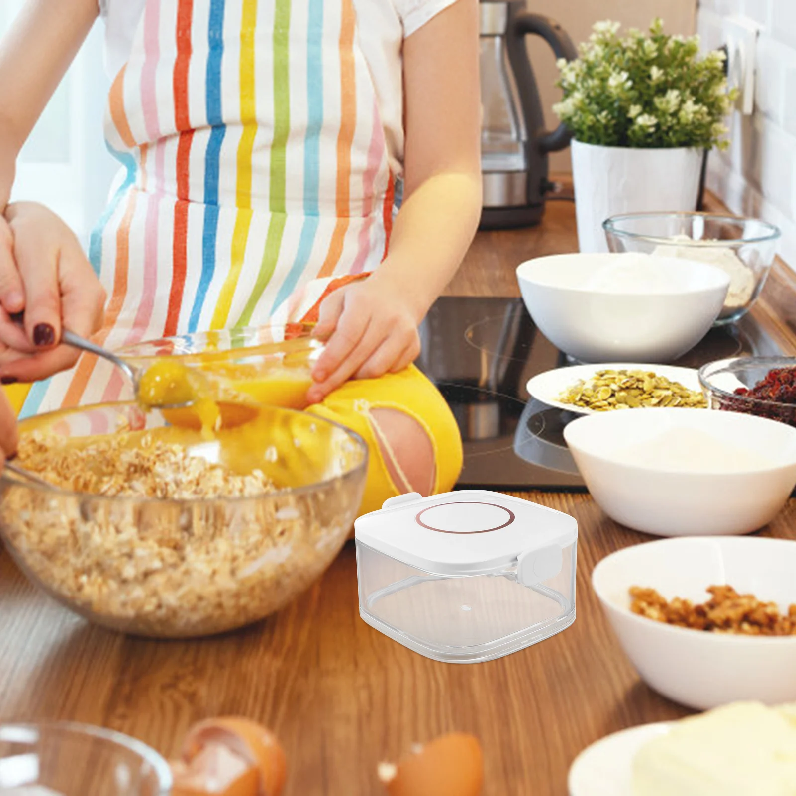 

Seasoning Keeper Spice Airtight Food Storage Containers Clear PP Transparent Lid Compact Kitchen Organizer Spice Rack Containers