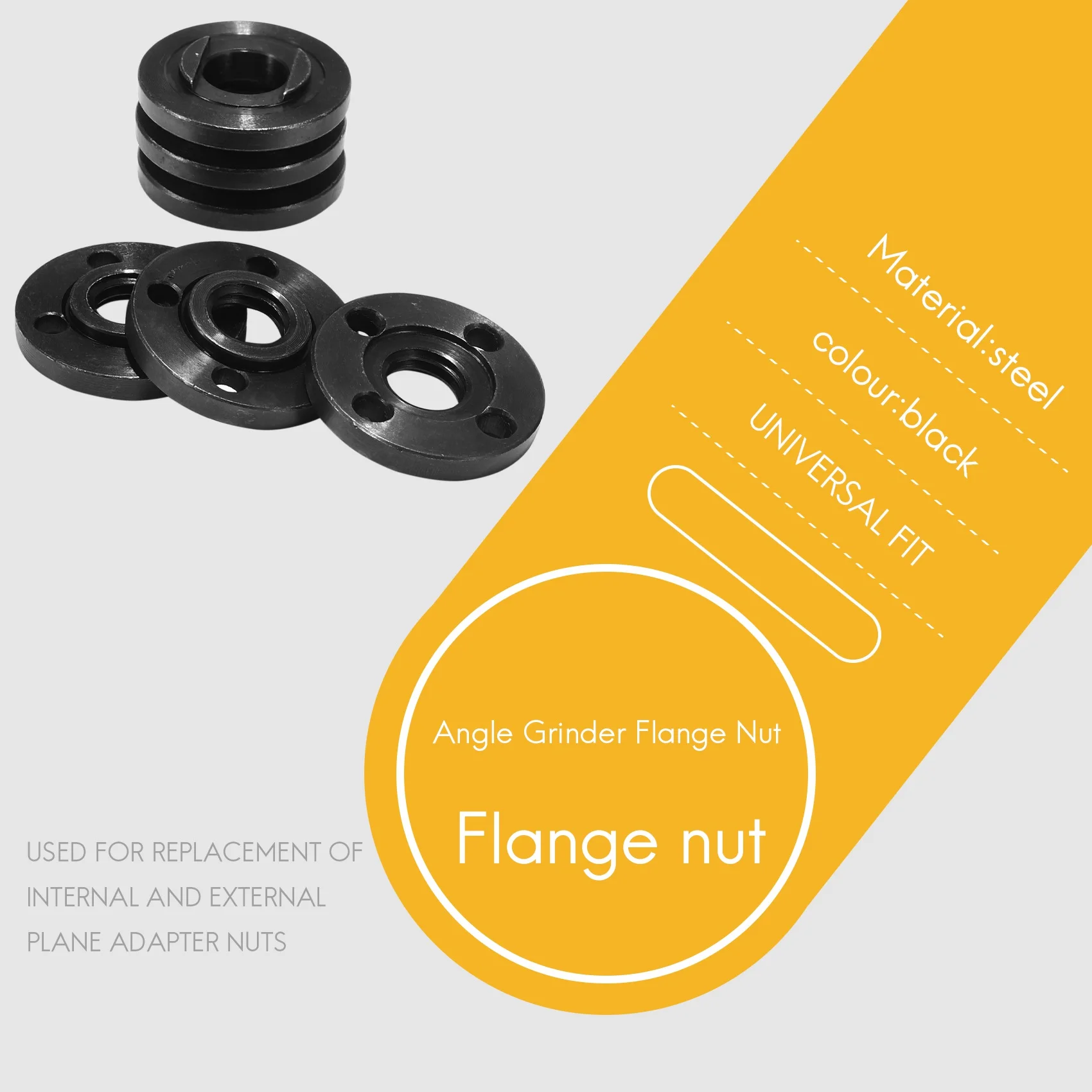 Pacote com 6 porcas flangeadas para moedor de ângulo 5/8 para Dewalt Ryobi Makita 224399 -1 193465 -4 224568 -4 Substituições 9005BZ 9015B